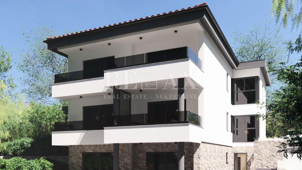 Dramalj - appartamento con giardino, edificio nuovo