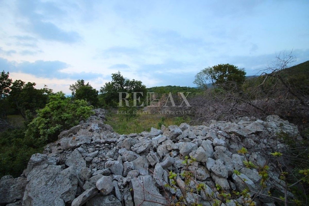 KLENOVICA, POLJICE - Terreno agricolo 6643 m2 con due ruderi e vista