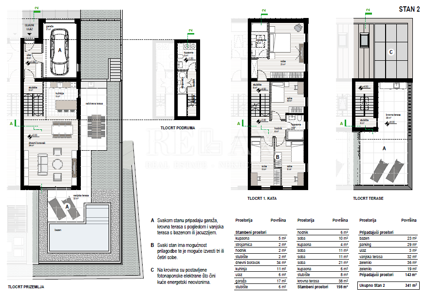 Appartamento Kostrena Sveta Lucija, Kostrena, 196m2