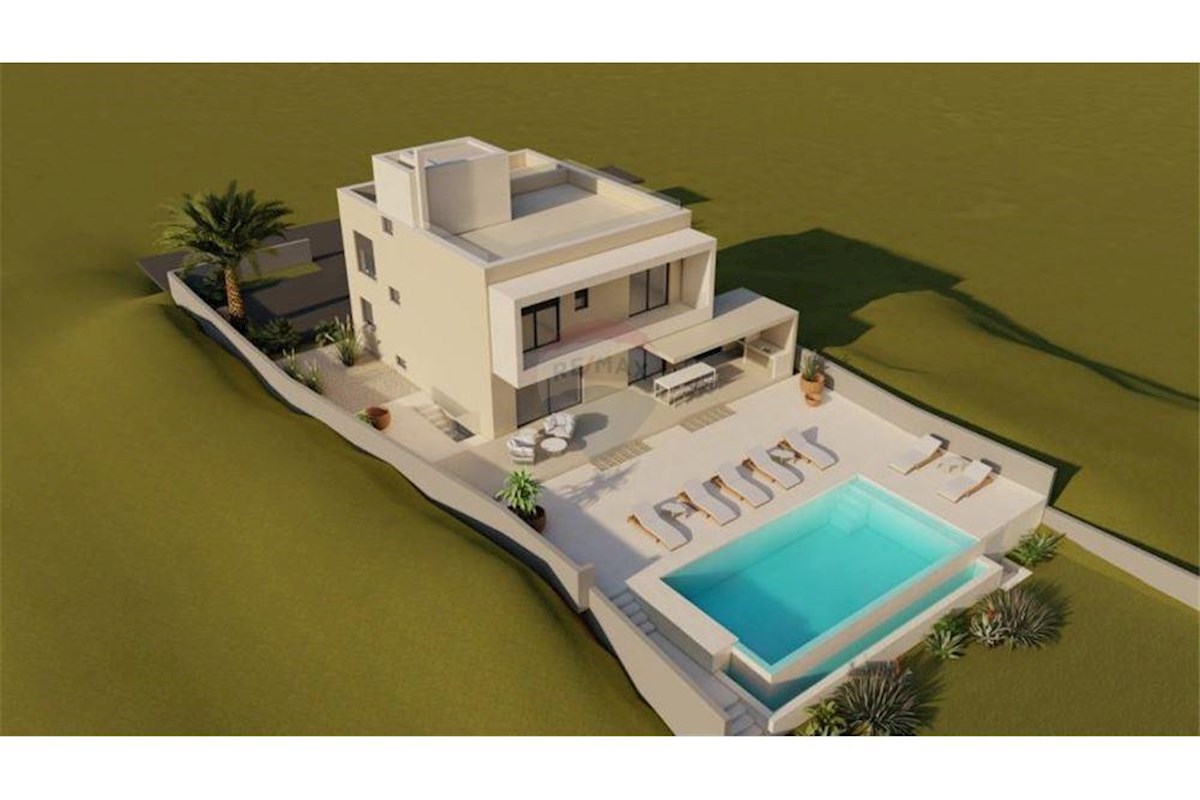 Podstrana, villa in costruzione con piscina e vista mare