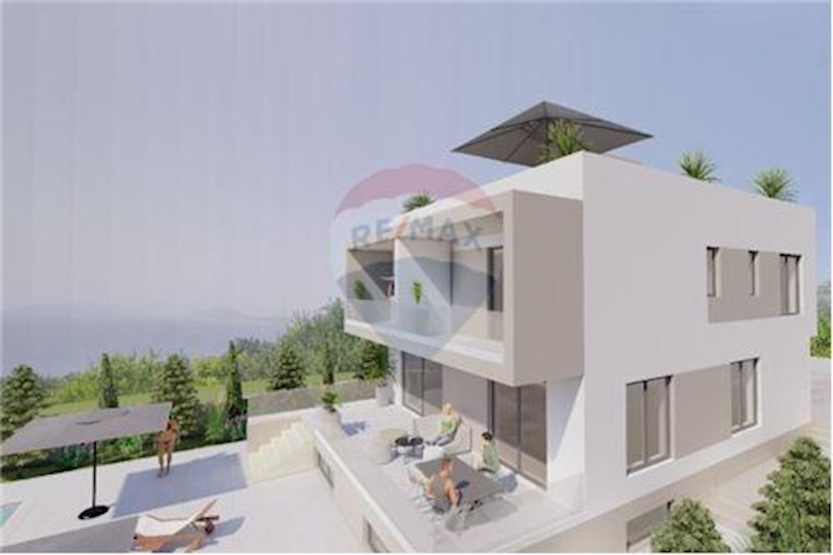 Podstrana, villa in costruzione con piscina e vista mare