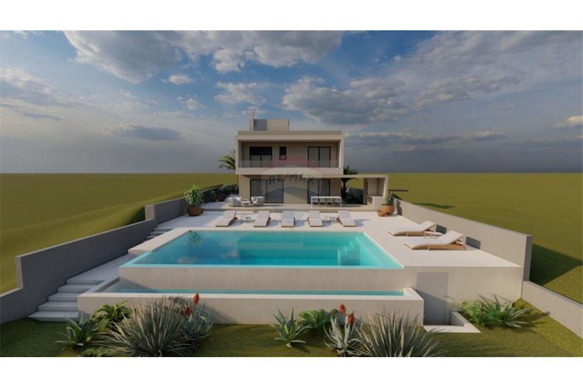 Podstrana, villa in costruzione con piscina e vista mare