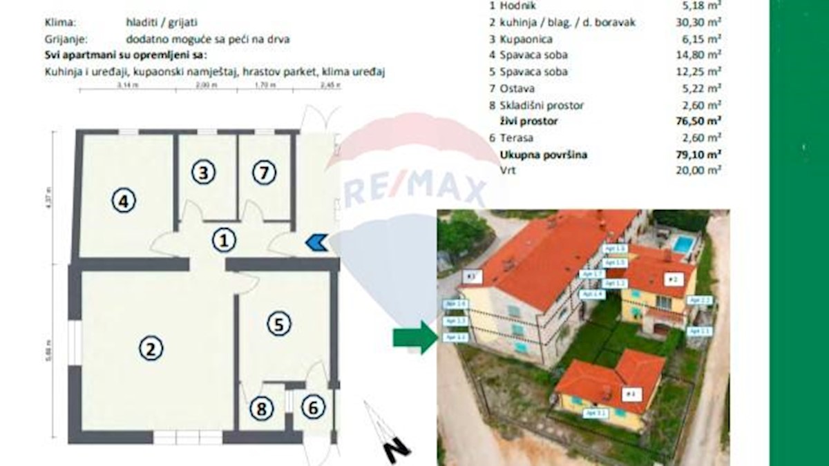 Appartamento Bibali, Buje, 79,10m2