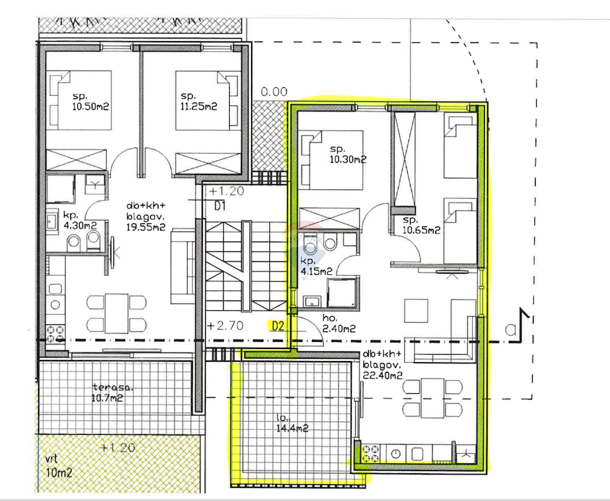 Appartamento Umag, 75,73m2