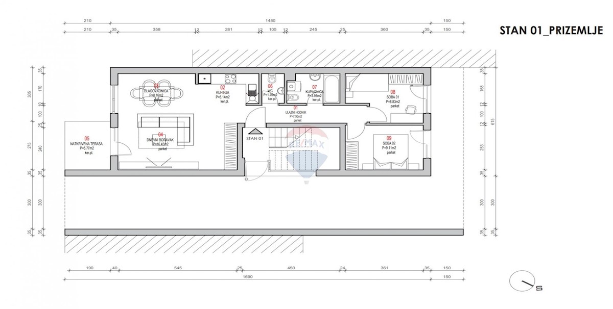 Appartamento Maksimir, 73,72m2