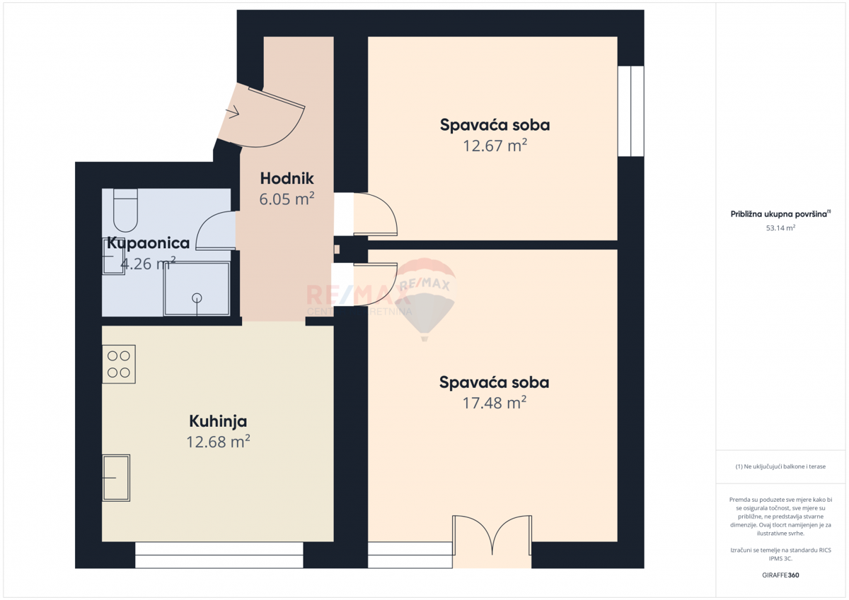 Appartamento Turnić, Rijeka, 54m2