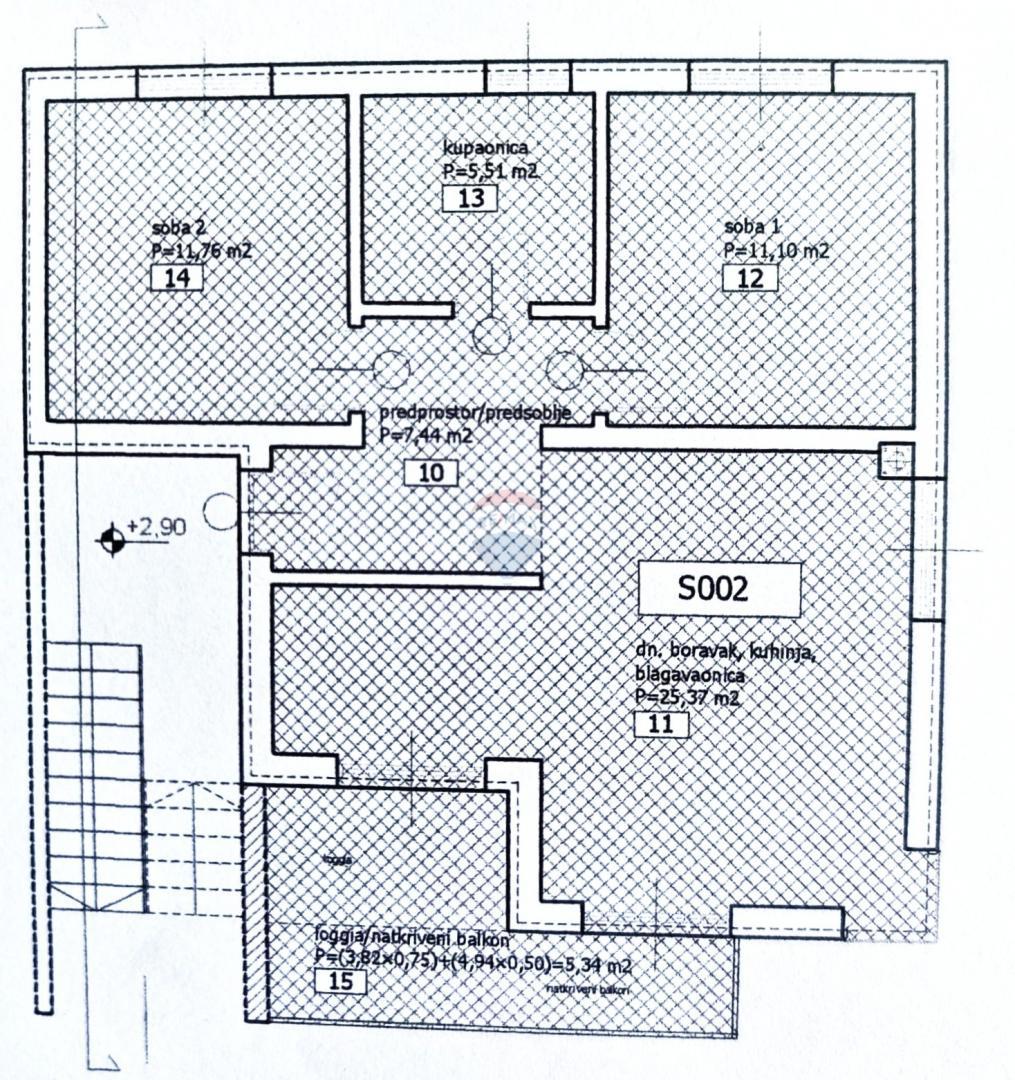 Appartamento Šijana, Pula, 73,76m2
