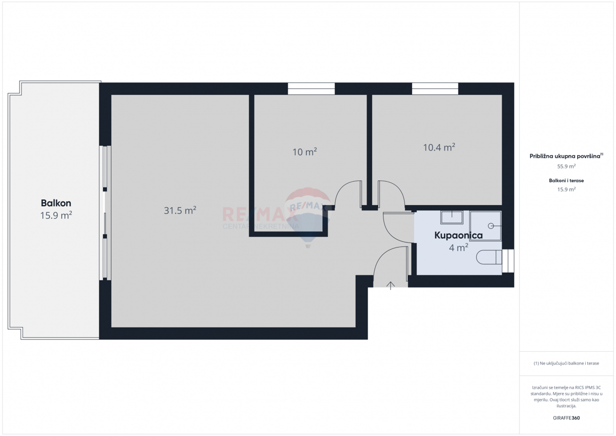 Crikvenica – nuova costruzione con vista, terrazza e parcheggio
