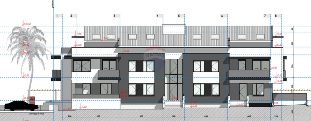 Istria, Rovigno – terreno edificabile con permesso di costruzione per 5 appartamenti, vicino alla spiaggia.