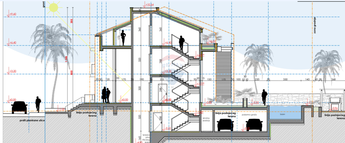 Istria, Rovigno – terreno edificabile con permesso di costruzione per 5 appartamenti, vicino alla spiaggia.