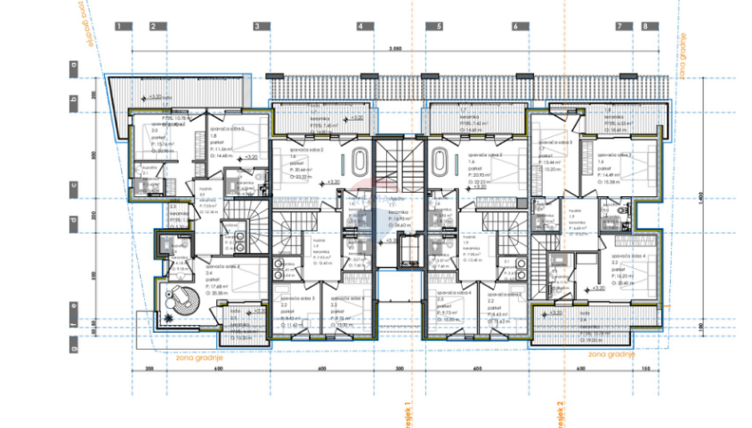 Istria, Rovigno – terreno edificabile con permesso di costruzione per 5 appartamenti, vicino alla spiaggia.