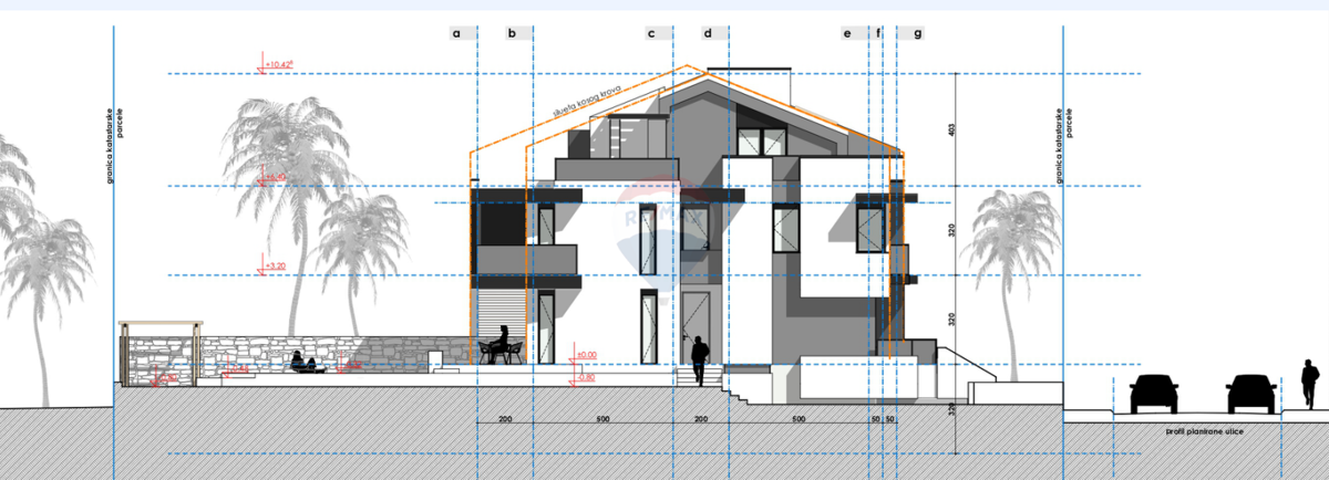 Istria, Rovigno – terreno edificabile con permesso di costruzione per 5 appartamenti, vicino alla spiaggia.