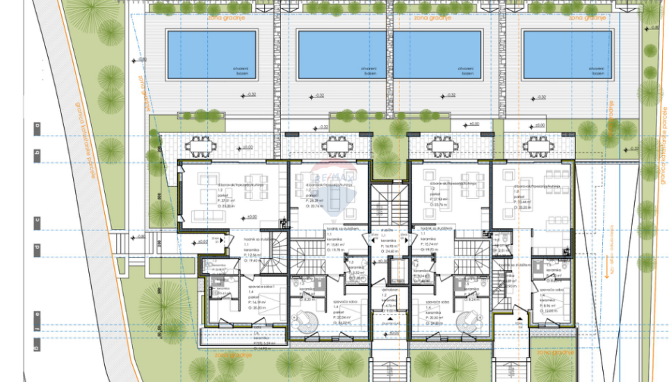 Istria, Rovigno – terreno edificabile con permesso di costruzione per 5 appartamenti, vicino alla spiaggia.