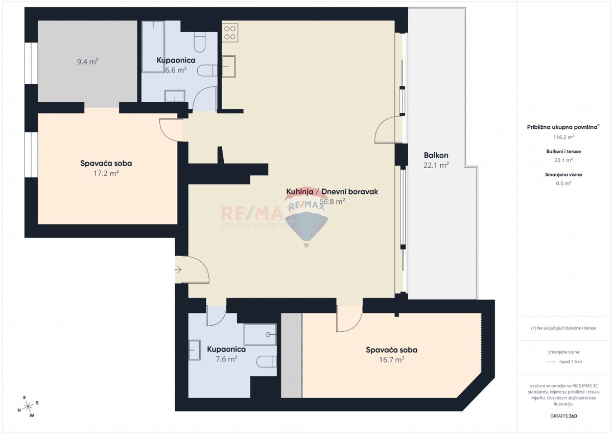 Appartamento Selce, Crikvenica, 135m2