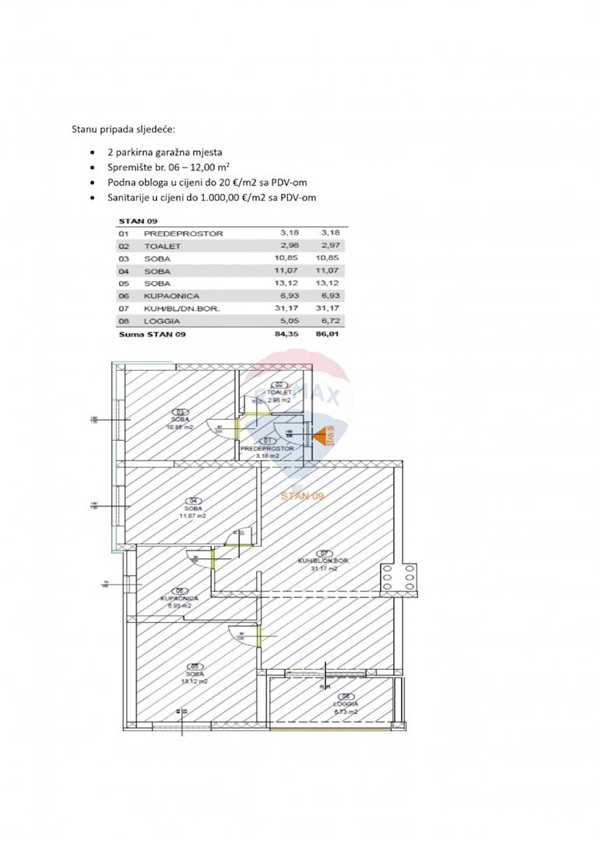 Appartamento Rešetari, Kastav, 86,01m2