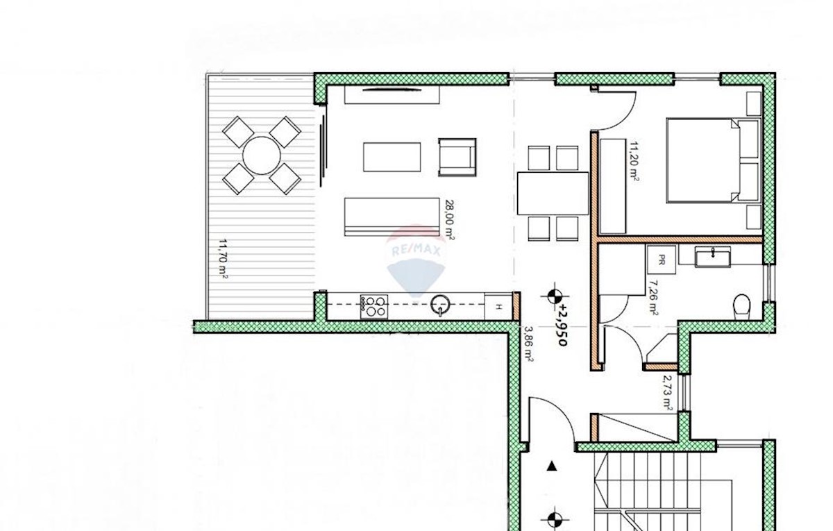 Appartamento Buje, 65m2