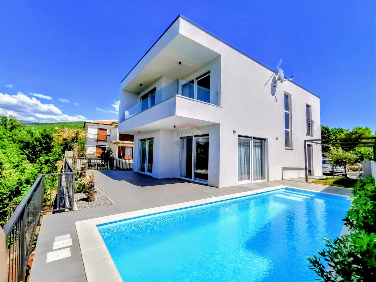 Kraljevica, Šmrika, villa con piscina e vista mare
