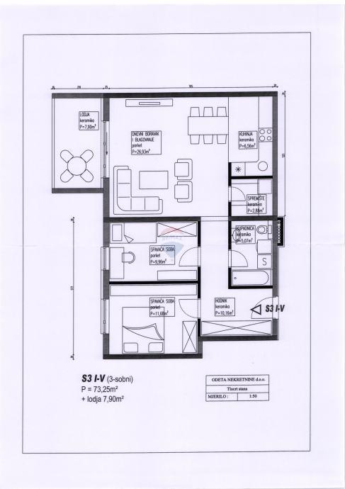 Appartamento Švarča, Karlovac, 77,53m2