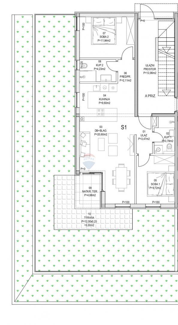 Appartamento Barban, 73,01m2