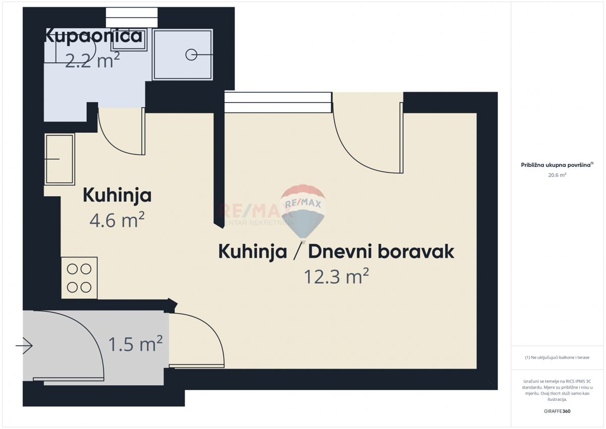 Appartamento Rovinj, 24m2