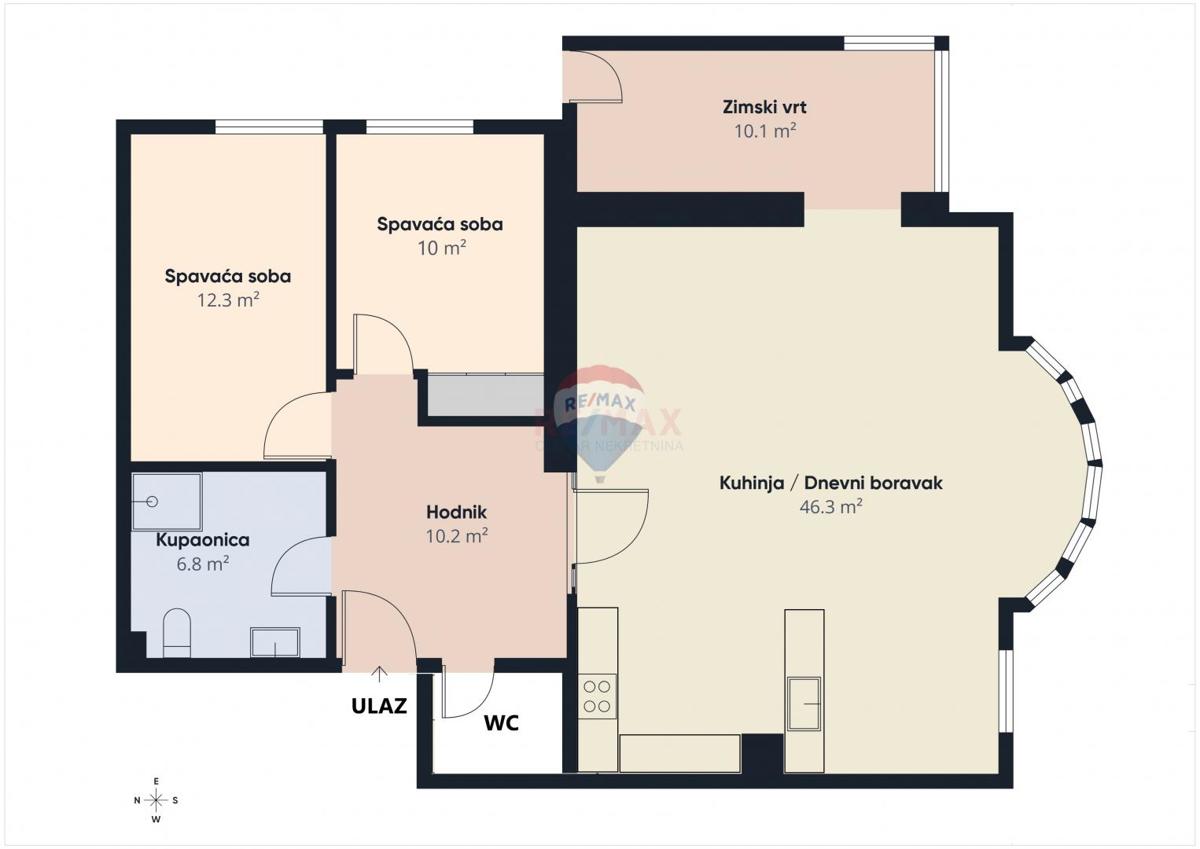 Appartamento Sesvete, 92m2