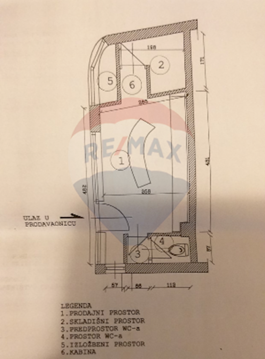 Attività commerciale Poreč, 16,04m2