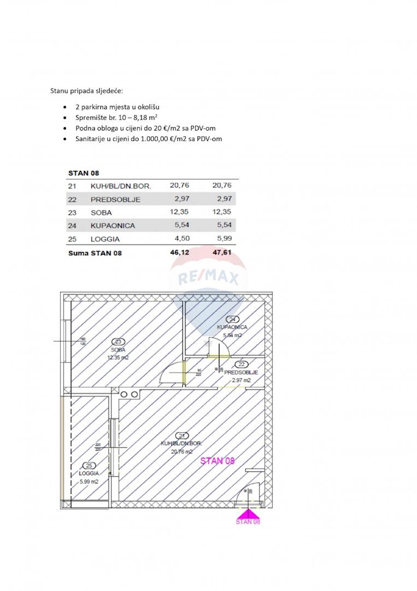 Appartamento Rešetari, Kastav, 47,61m2