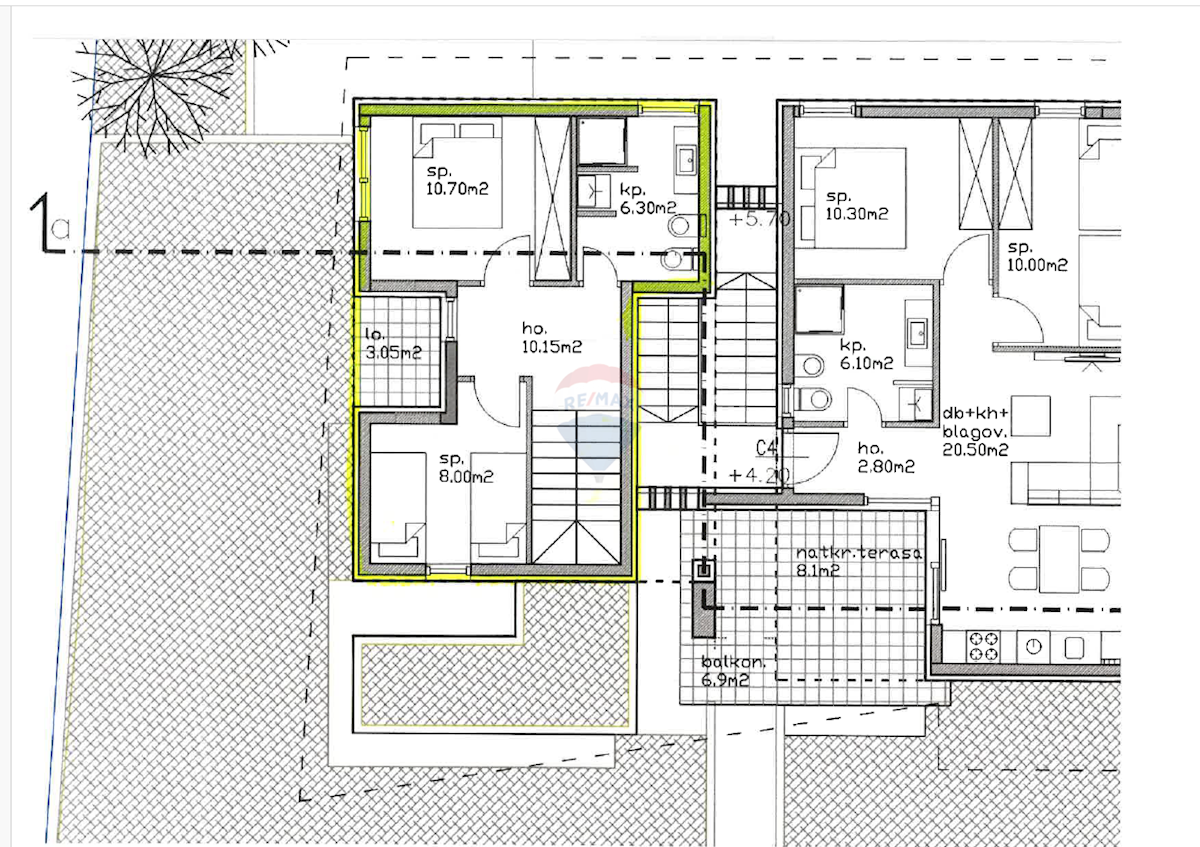 Appartamento Umag, 74,71m2