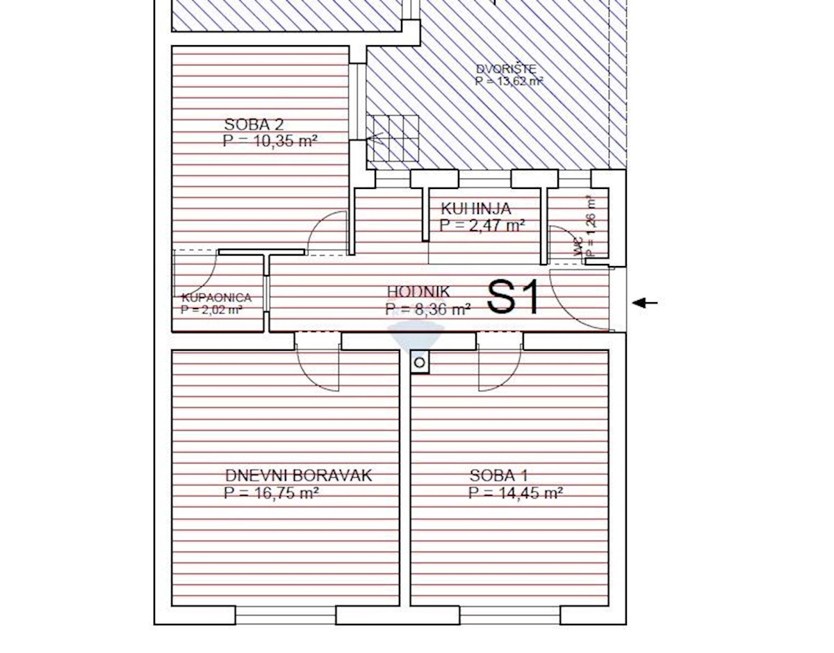 Appartamento Srednjaci, Trešnjevka - Jug, 56m2