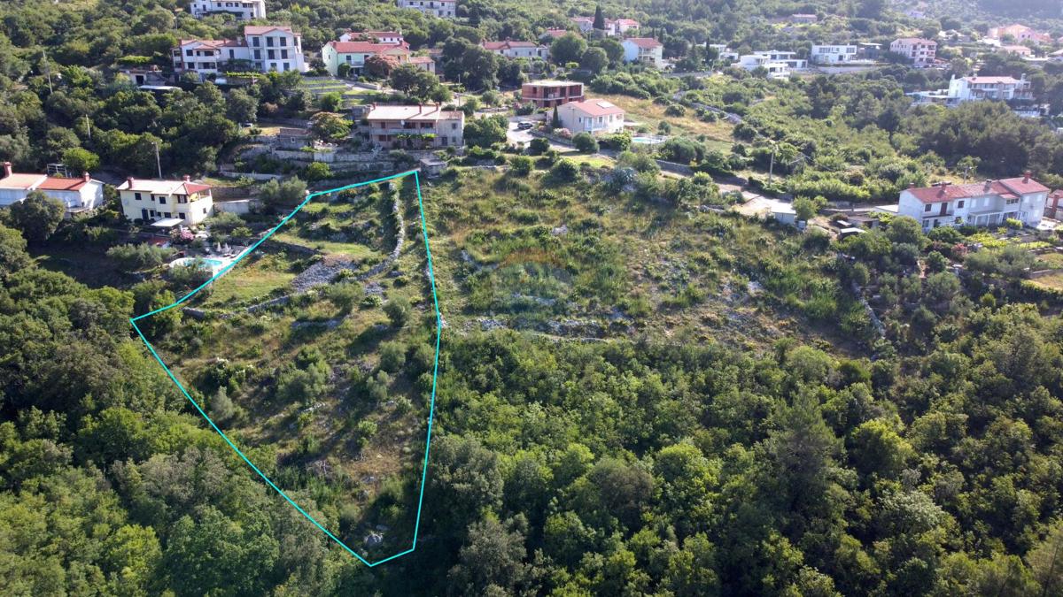 ISTRIA, RABAC - Terreno edificabile di 2913 m2 con una vista fantastica