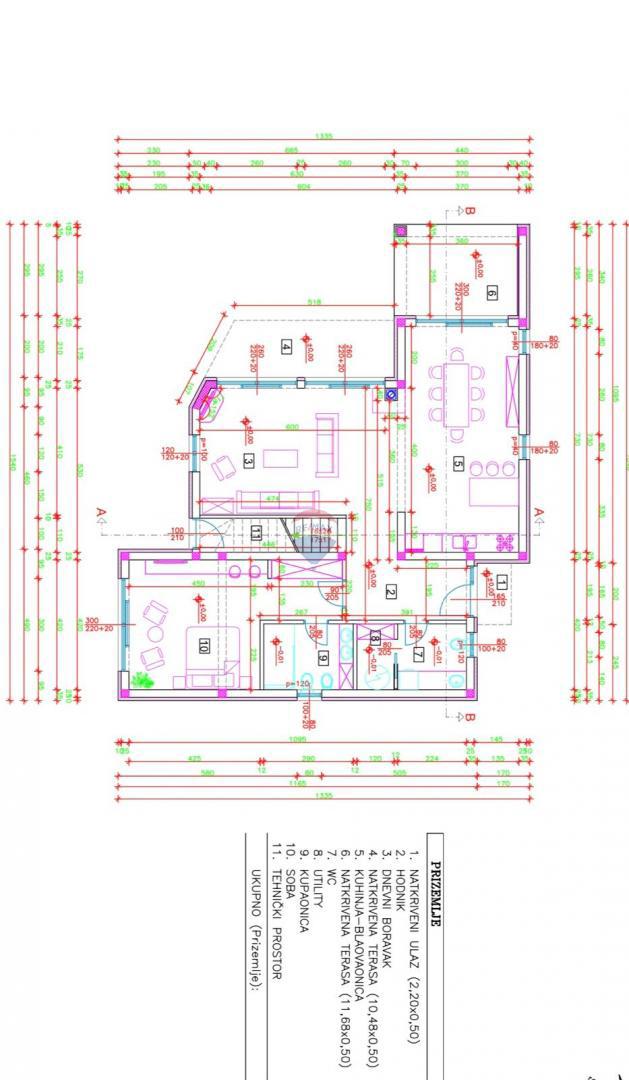 Casa Muntrilj, Tinjan, 220m2