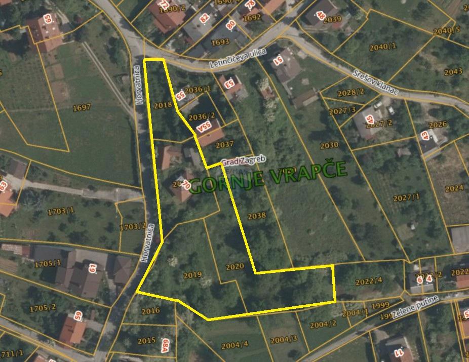 Terreno edificabile Gornje Vrapče, Črnomerec, 4.459m2
