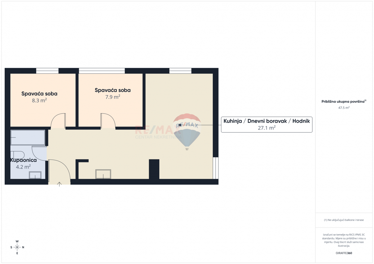 Appartamento Bronx, Varaždin, 49,10m2