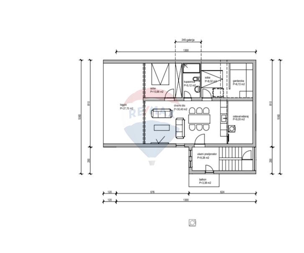 Appartamento Dramalj, Crikvenica, 120m2