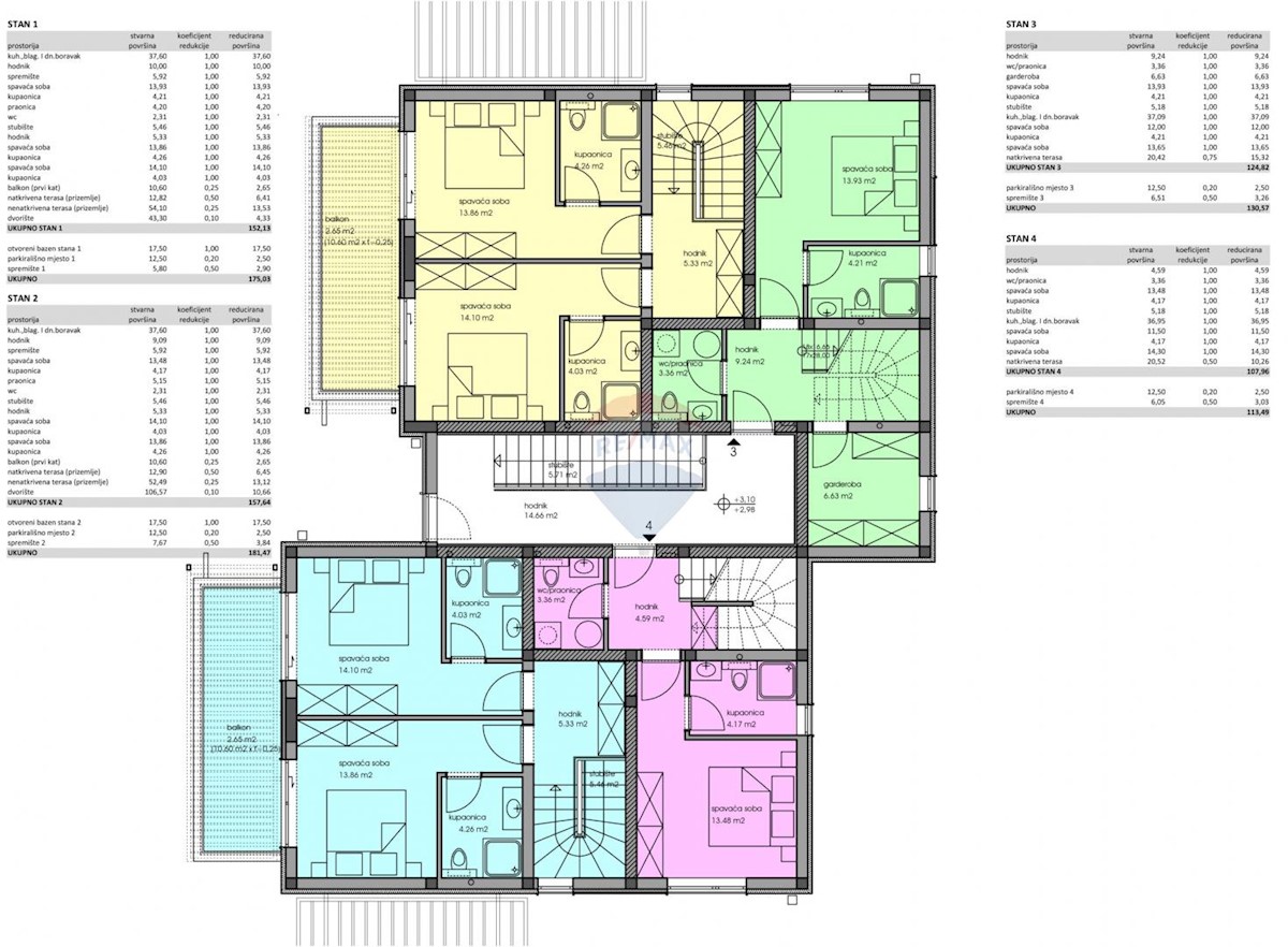 Appartamento Frata, Poreč, 175,03m2