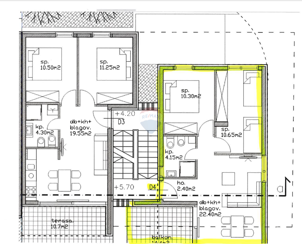 Appartamento Umag, 67,16m2