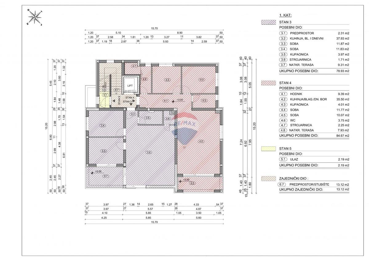 Appartamento Costabella, Rijeka, 78,93m2