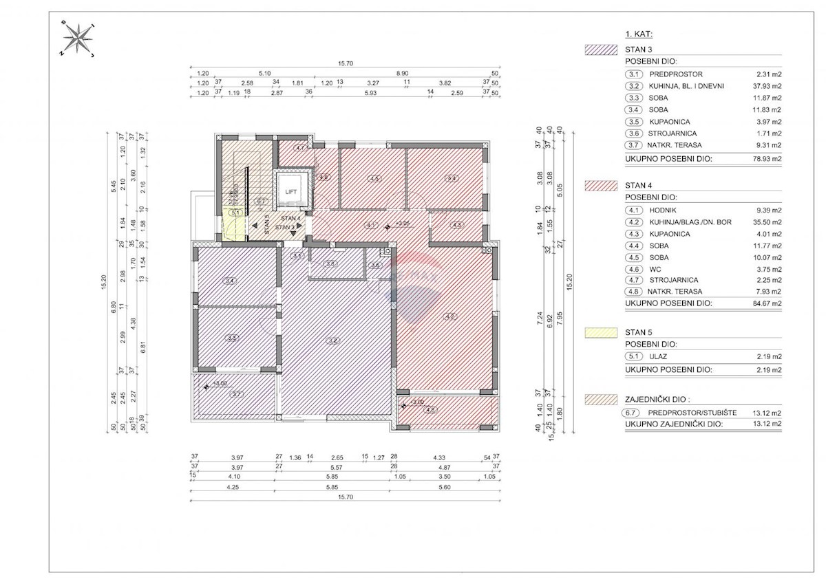 Appartamento Costabella, Rijeka, 78,93m2