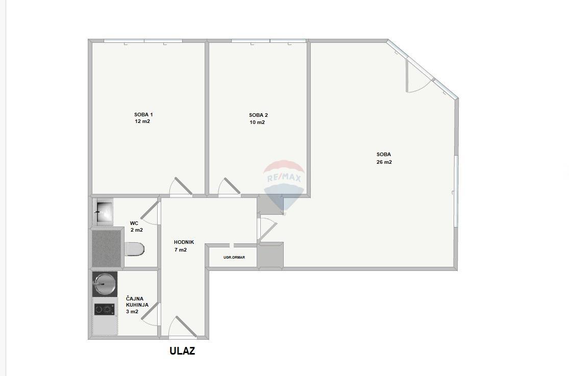 Appartamento Utrina, Novi Zagreb - Istok, 60m2