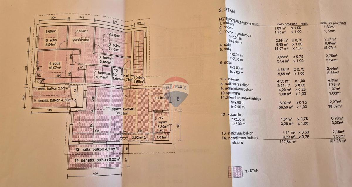 Appartamento Ičići, Opatija - Okolica, 107,04m2