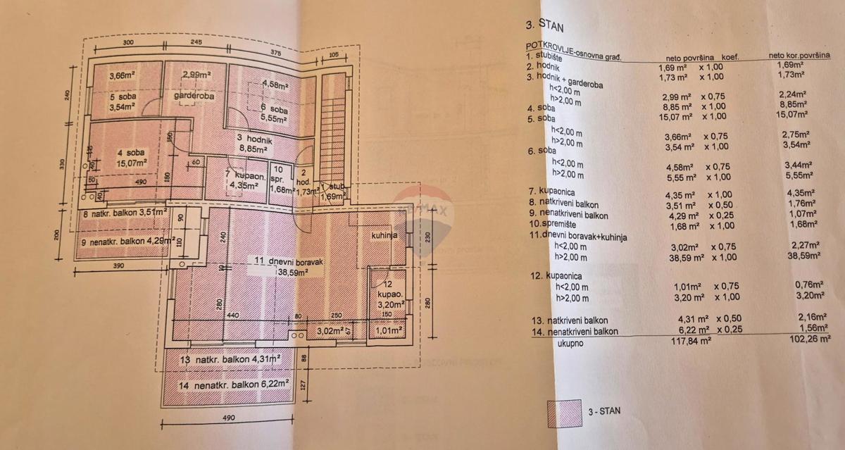 Appartamento Ičići, Opatija - Okolica, 107,04m2