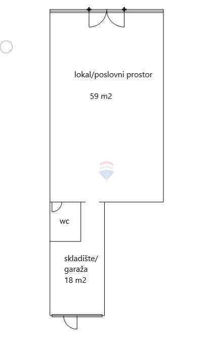 Attività commerciale Vrbani, Trešnjevka - Jug, 83,78m2