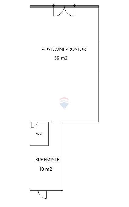Attività commerciale Vrbani, Trešnjevka - Jug, 77m2