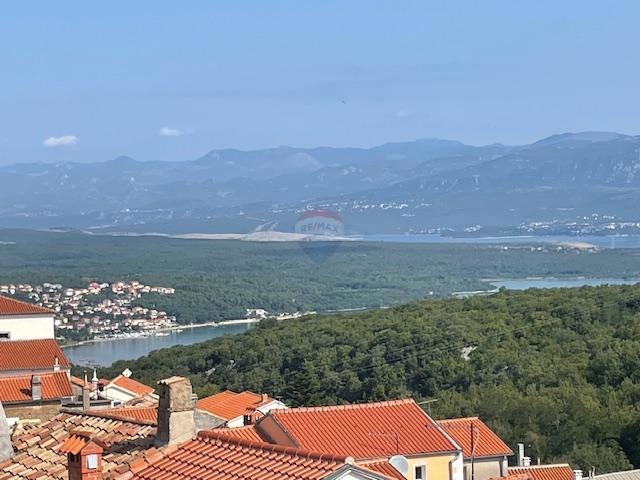 Isola di Krk, Dobrinj, casa con terrazza sul tetto e vista mare
