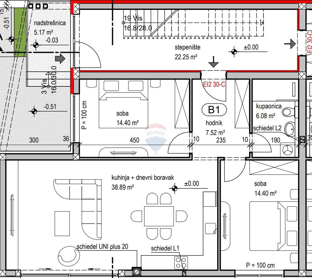 Appartamento Kanfanar, 90m2