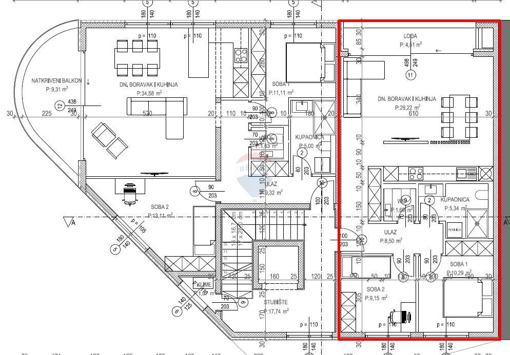 Appartamento Tar, Tar-Vabriga, 67,57m2
