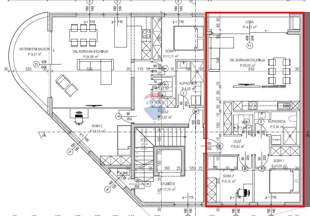 Appartamento Tar, Tar-Vabriga, 67,57m2