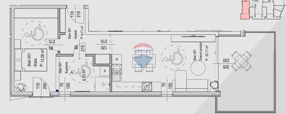 Appartamento Zamet, Rijeka, 64m2