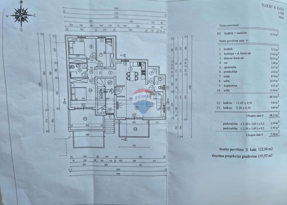 Appartamento Podmurvice, Rijeka, 103,53m2