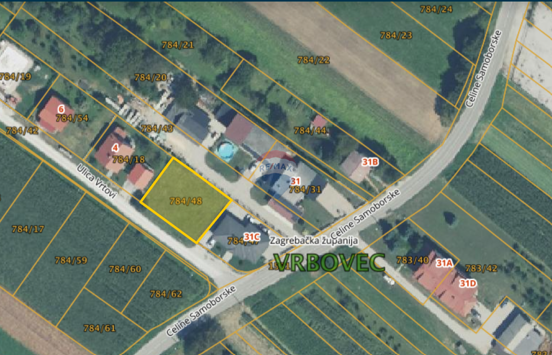 Terreno edificabile Celine, Vrbovec, 592m2